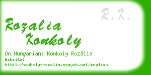 rozalia konkoly business card