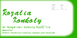 rozalia konkoly business card